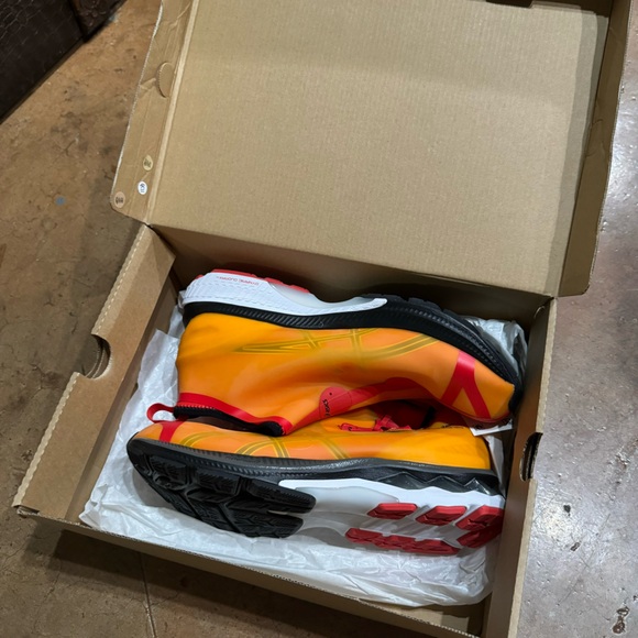 Vivienne Westwood x ASICS Gel Kayano 27 Citrus Orange black sneakers BNIB 9.5 - Picture 6 of 11